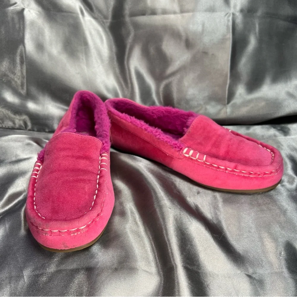 Koolaburra by UGG Girl’s Riley Shimmer Slippers Size‎ 1K Raspberry Rose Loafers